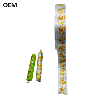 40mm 칼리버 로고 플렉소그래피 인쇄 플라스틱 소시지 껍질 소시지