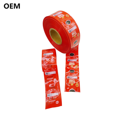 주문을 받아서 만들어진 OEM 상표 로고 인쇄 음식 급료 PVDC 소시지 케이싱 영화
