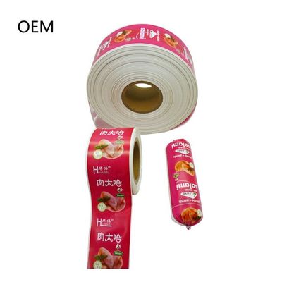 Kingred OEM 소시지 플라스틱 케이싱 식품 등급 맞춤형 원색 인쇄 로고 OEM