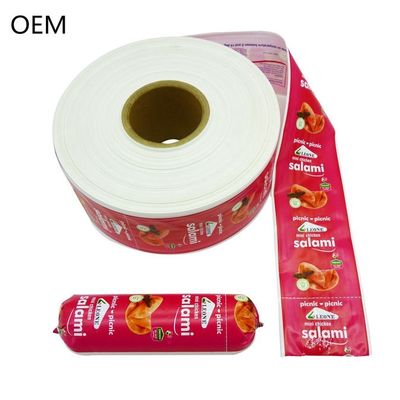 Kingred OEM 소시지 플라스틱 케이싱 식품 등급 맞춤형 원색 인쇄 로고 OEM