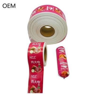 OEM 플렉소그래피 인쇄 사용자 지정 로고 소시지 포장 플라스틱 인체 안전 색상 인체