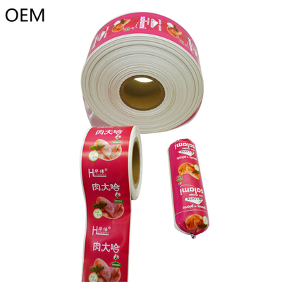 OEM 다채로운 플라스틱 소시지 껍질 사용자 지정 브랜드 로고 식품 등급 소시지 포장 고기 소시지