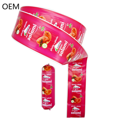 OEM 다채로운 플라스틱 소시지 껍질 사용자 지정 브랜드 로고 식품 등급 소시지 포장 고기 소시지