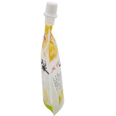 250ml 두유 Doypack은 인쇄되는 분사구 OEM를 가진 주머니를 위로 서 있습니다