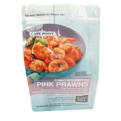 냉동 새우를 위한 식품 포장 재료 Resealable 나일론 Doypack 부대를 밀봉하는 8개의 측