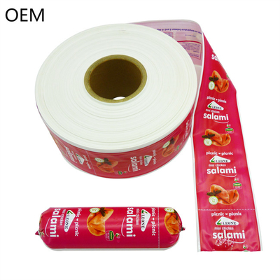 OEM 다채로운 플라스틱 소시지 껍질 사용자 지정 브랜드 로고 식품 등급 소시지 포장 고기 소시지