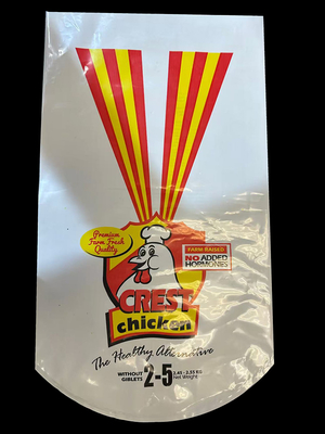 흰색 냉동 닭고기 봉투 250mm x 400mm (로고 인쇄)